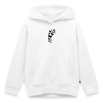 Floating Butterflies - Kids Premium Organic Hoodie - white - Front - AI Model Kid Female (0cm)