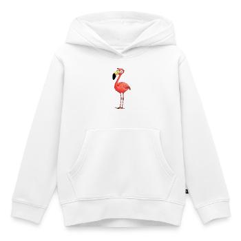 Flamingo Style - Kids Premium Organic Hoodie - white - Front - AI Model Kid Female (0cm)