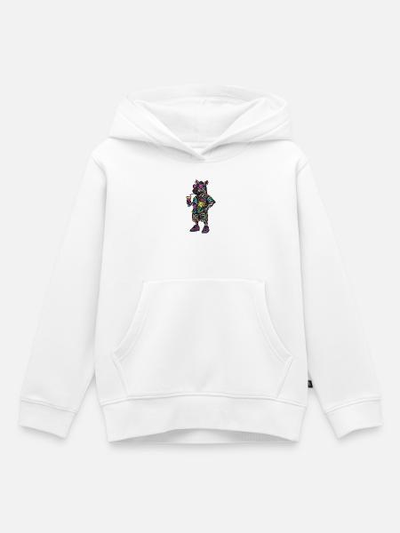 Zebra Comic Sommer - Kinder Premium Organic Hoodie - Weiß