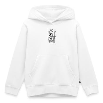 Athene - Kinder Premium Organic Hoodie - Weiß - Vorne - AI Model Kid Female (0cm)