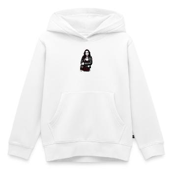 Le Rebelle du Couloir Brut - Sweat Premium à capuche enfant bio - blanc - Devant - AI Model Kid Female (0cm)