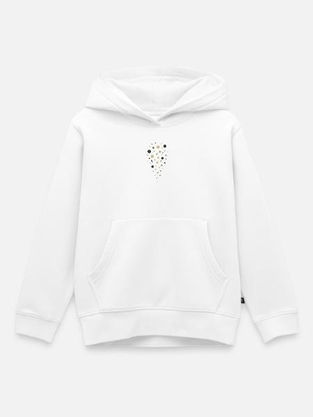 Geometrisches Konfetti - Kinder Premium Organic Hoodie - Weiß