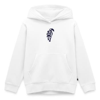 Nachtwolf Silhouette Print - Kinder Premium Organic Hoodie - Weiß - Vorne - AI Model Kid Female (0cm)
