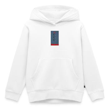 Three Sockets on Blue Background - Kids Premium Organic Hoodie - white - Front - AI Model Kid Female (0cm)