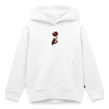Leuchtende Eule und Feuerblume - Kinder Premium Organic Hoodie - Weiß - Vorne - AI Model Kid Female (0cm)