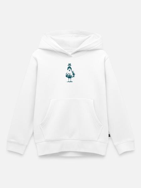 Jo Möwe - Kinder Premium Organic Hoodie - Weiß