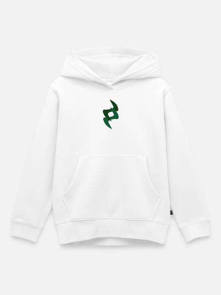 Grünes Blätter-Sinfonie - Kinder Premium Organic Hoodie - Weiß