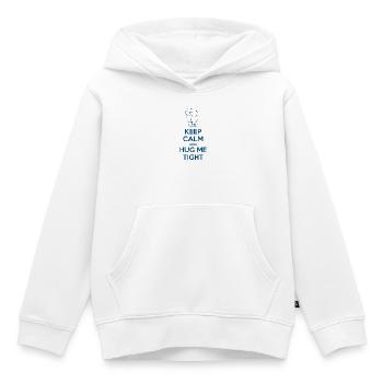 Halten Sie ruhig und hug me tight - Kinder Premium Organic Hoodie - Weiß - Vorne - AI Model Kid Female (0cm)