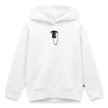 Mobile no thanks - Kids Premium Organic Hoodie - white - Front - AI Model Kid Female (0cm)