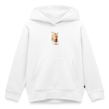 Eiskaffee - Kinder Premium Organic Hoodie - Weiß - Vorne - AI Model Kid Female (0cm)