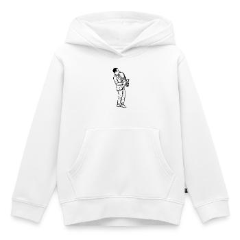 Saxophonist - Kinder Premium Organic Hoodie - Weiß - Vorne - AI Model Kid Female (0cm)