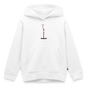 SKIING SKI LIFT BUTTON LIFT - Kids Premium Organic Hoodie - white - Front - AI Model Kid Female (0cm)