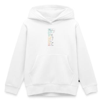 POSITIV DENKEN - Kinder Premium Organic Hoodie - Weiß - Vorne - AI Model Kid Female (0cm)