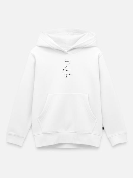 Wassermann Sternzeichen Sternbild Schwarz & Grau - Kinder Premium Organic Hoodie - Weiß