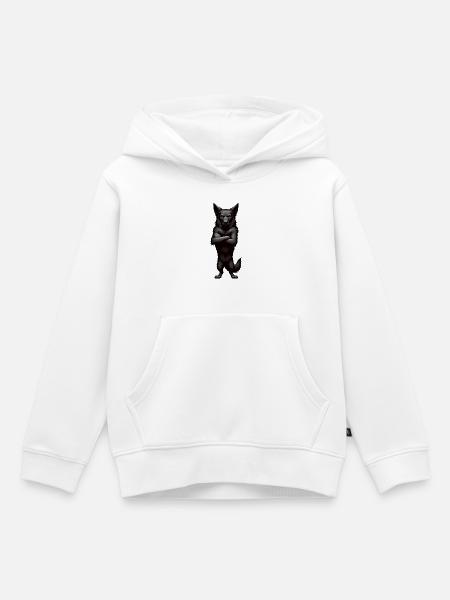 Schwarzer Schäferhund Schäferhundbesitzer - Kinder Premium Organic Hoodie - Weiß