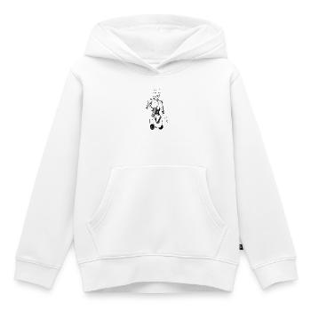 Arts - Sweat Premium à capuche enfant bio - blanc - Devant - AI Model Kid Female (0cm)