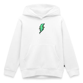Style Éclair Éclair Abstrait - Sweat Premium à capuche enfant bio - blanc - Devant - AI Model Kid Female (0cm)