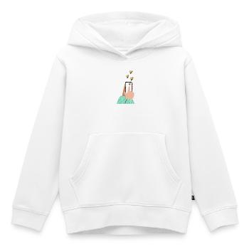 Pride hearts on the smartphone - Kids Premium Organic Hoodie - white - Front - AI Model Kid Female (0cm)