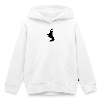 B-Boy Silhouette – Breakdance Freeze - Kinder Premium Organic Hoodie - Weiß - Vorne - AI Model Kid Female (0cm)