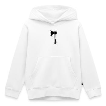 Hache de guerre - Sweat Premium à capuche enfant bio - blanc - Devant - AI Model Kid Female (0cm)