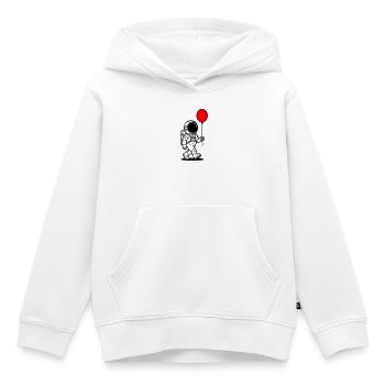 Astronaut mit Ballon - Kinder Premium Organic Hoodie - Weiß - Vorne - AI Model Kid Female (0cm)