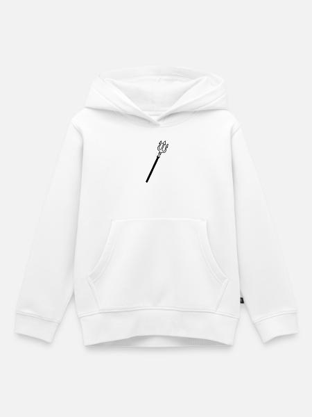 Dreizack - Kinder Premium Organic Hoodie - Weiß
