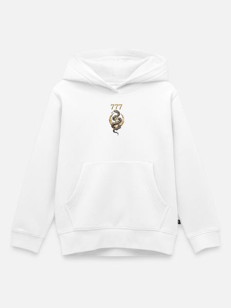 777 Kristallschlange - Kinder Premium Organic Hoodie - Weiß