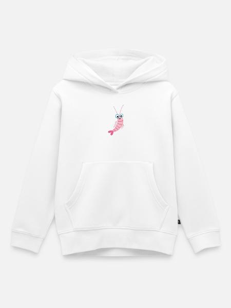 Garnele - Kinder Premium Organic Hoodie - Weiß