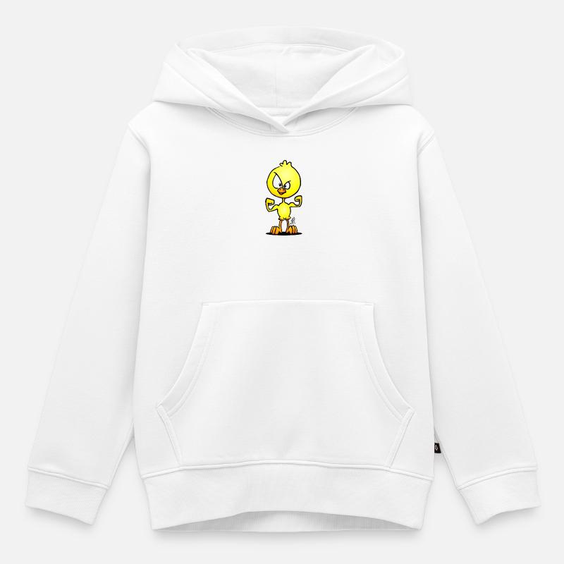 Poussin - Sweat Premium à capuche enfant bio - blanc