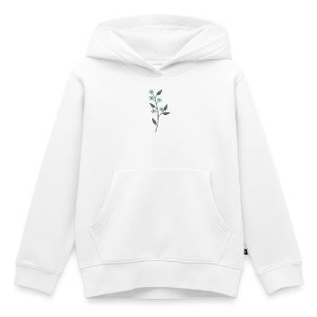 Blume hellblau - Kinder Premium Organic Hoodie - Weiß - Vorne - AI Model Kid Female (0cm)