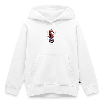 Hippocampe - Sweat Premium à capuche enfant bio - blanc - Devant - AI Model Kid Female (0cm)