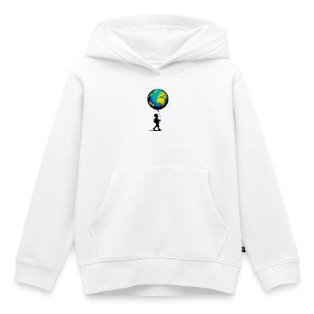 Planète Terre - Sweat Premium à capuche enfant bio - blanc - Devant - AI Model Kid Female (0cm)