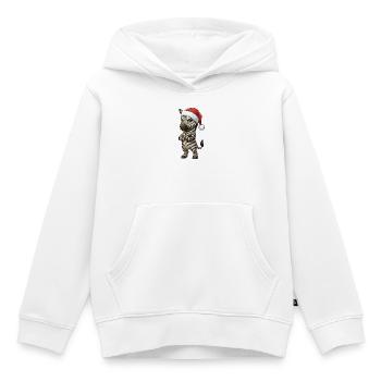 Genervtes Zebra Weihnachtsmütze Mürrisch Weihnacht - Sweat Premium à capuche enfant bio - blanc - Devant - AI Model Kid Female (0cm)