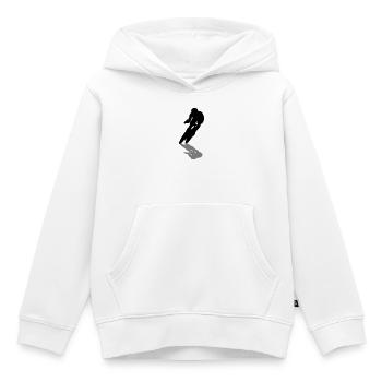 Coureur - Sweat Premium à capuche enfant bio - blanc - Devant - AI Model Kid Female (0cm)