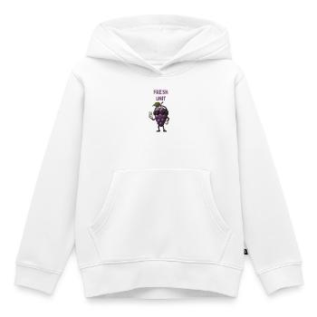 FRESH UNIT Grape with Headphones - Kids Premium Organic Hoodie - white - Front - AI Model Kid Female (0cm)