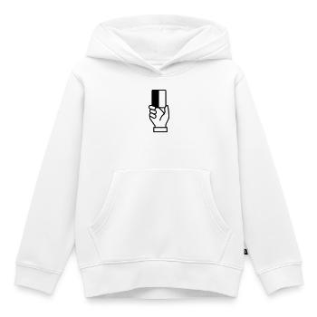Schiedsrichter Karte Platzverweis Vektor - Kinder Premium Organic Hoodie - Weiß - Vorne - AI Model Kid Female (0cm)