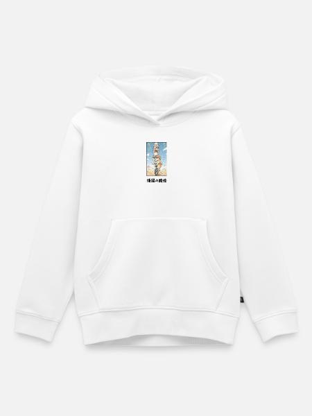 Noodle Stack Pup auf Einrad - Kinder Premium Organic Hoodie - Weiß