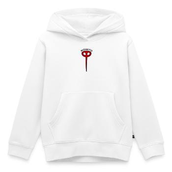 Moustique Rouge - Sweat Premium à capuche enfant bio - blanc - Devant - AI Model Kid Female (0cm)