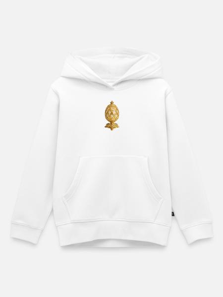 Goldene Fabergé-Eierkunst - Kinder Premium Organic Hoodie - Weiß