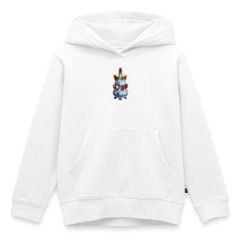 Motif du vase tulipe de Delft - Sweat Premium à capuche enfant bio - blanc - Devant - AI Model Kid Female (0cm)