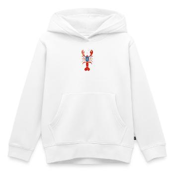 Homard avec chemise d’ancre – Design maritime - Sweat Premium à capuche enfant bio - blanc - Devant - AI Model Kid Female (0cm)