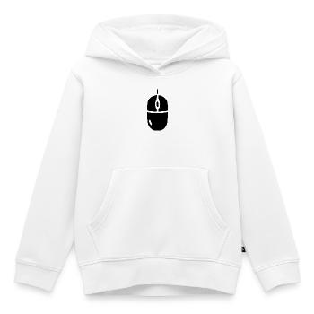 Souris Ordinateur Souris Souris Cadeau - Sweat Premium à capuche enfant bio - blanc - Devant - AI Model Kid Female (0cm)
