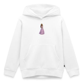Purple princess with crown - Kids Premium Organic Hoodie - white - Front - AI Model Kid Female (0cm)