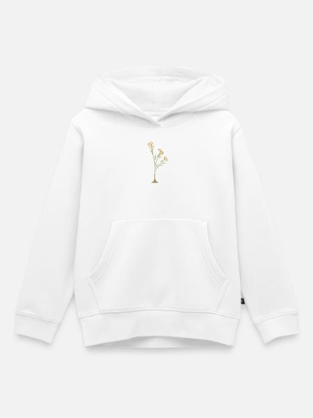 Zarte Blüten - Kinder Premium Organic Hoodie - Weiß