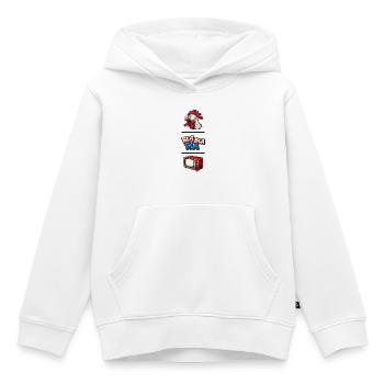 Bla Bla Bla - Kinder Premium Organic Hoodie - Weiß - Vorne - AI Model Kid Female (0cm)