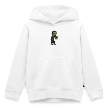 Pixelzombie mit Gelben Augen - Kinder Premium Organic Hoodie - Weiß - Vorne - AI Model Kid Female (0cm)