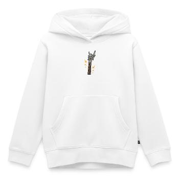 Gitarre Skelett Rock - Kinder Premium Organic Hoodie - Weiß - Vorne - AI Model Kid Female (0cm)