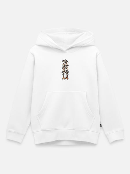 Goldige Berner Sennenhunde - Hunde - Kinder Premium Organic Hoodie - Weiß
