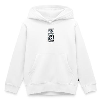 Pêche et Coton de Tuléar - Sweat Premium à capuche enfant bio - blanc - Devant - AI Model Kid Female (0cm)
