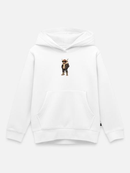 Stier Cool Winter - Kinder Premium Organic Hoodie - Weiß